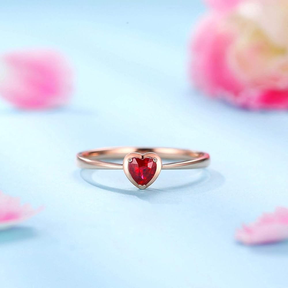 Amazon.com: KnBoB Heart-Shapedwedding Engagement Rings for